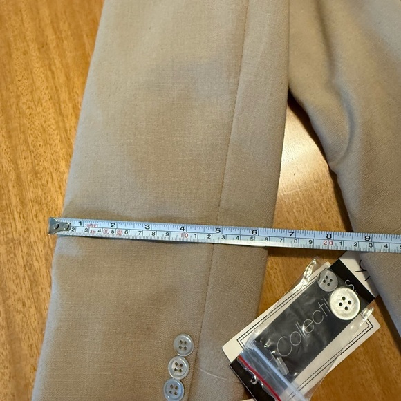 JH Collectibles NWT vintage style Tan Linen poly blend Blazer SZ 16 - Picture 9 of 9